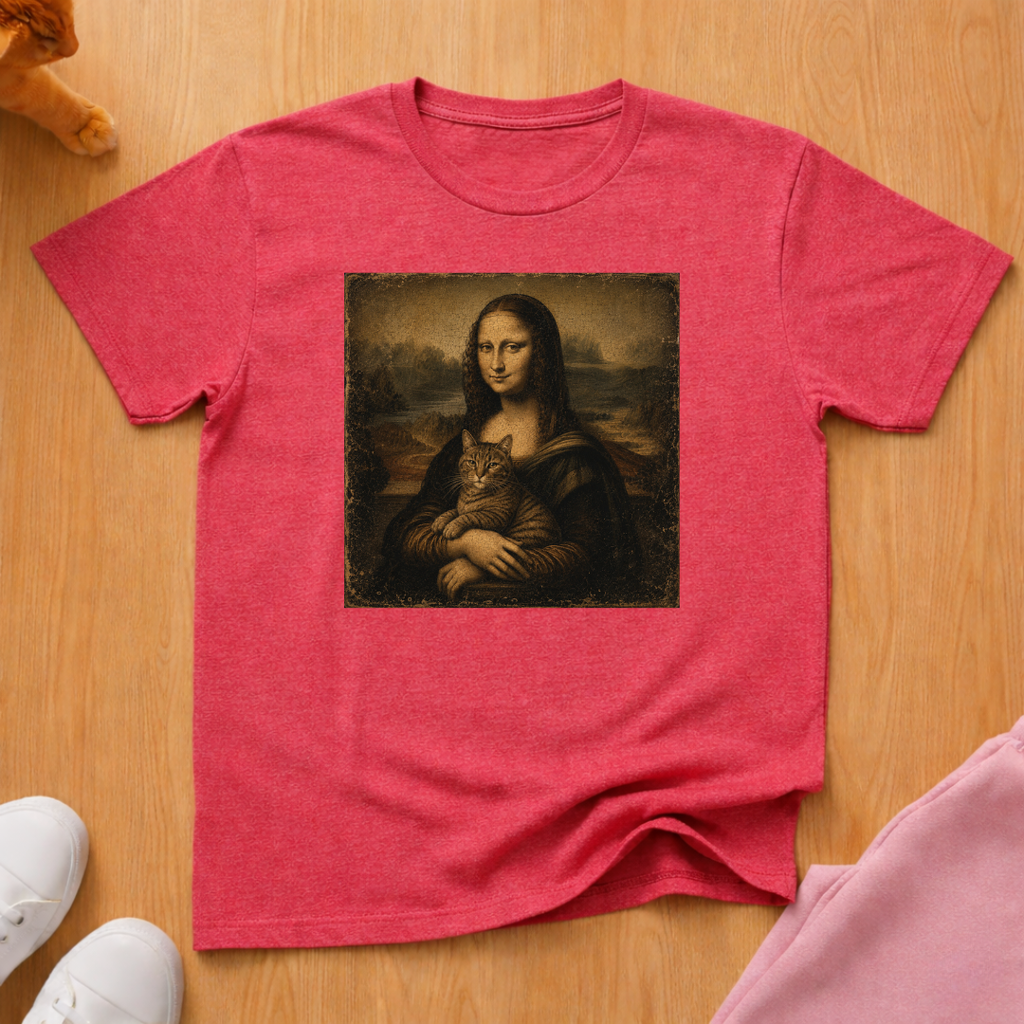 Mona Lisa Cat T-shirt