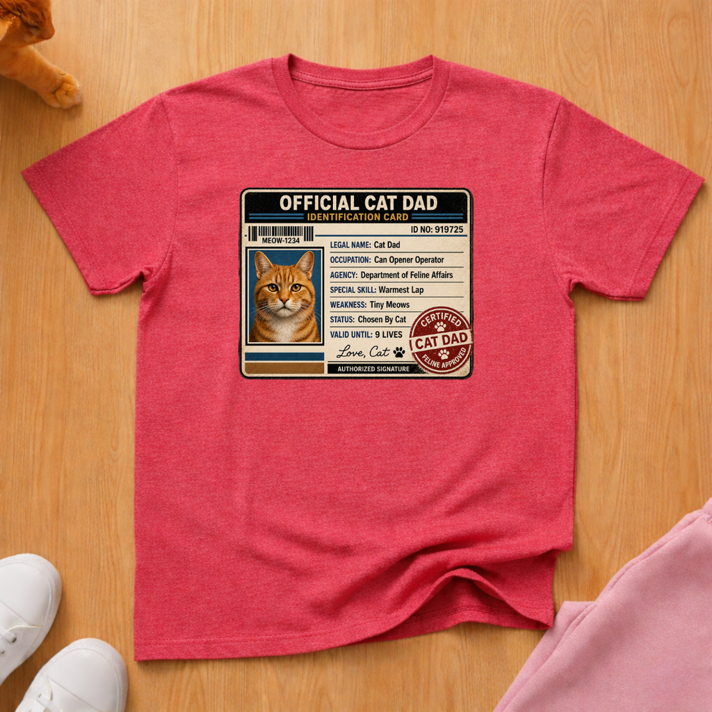 Cat dad ID T-shirt