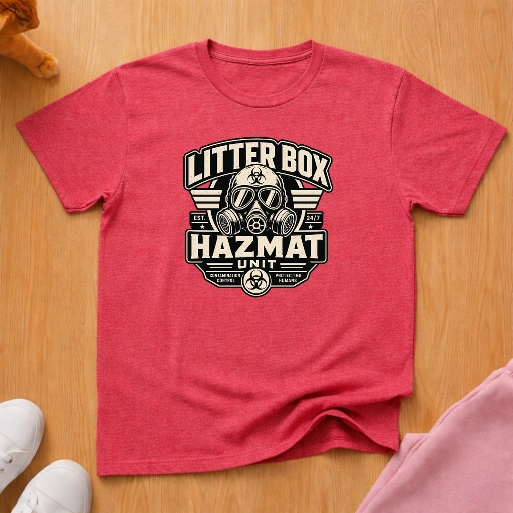 Litter box hazmat unit T-shirt