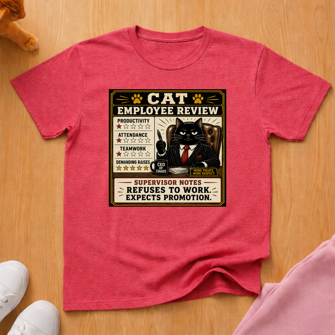 Cat employee review T-shirt