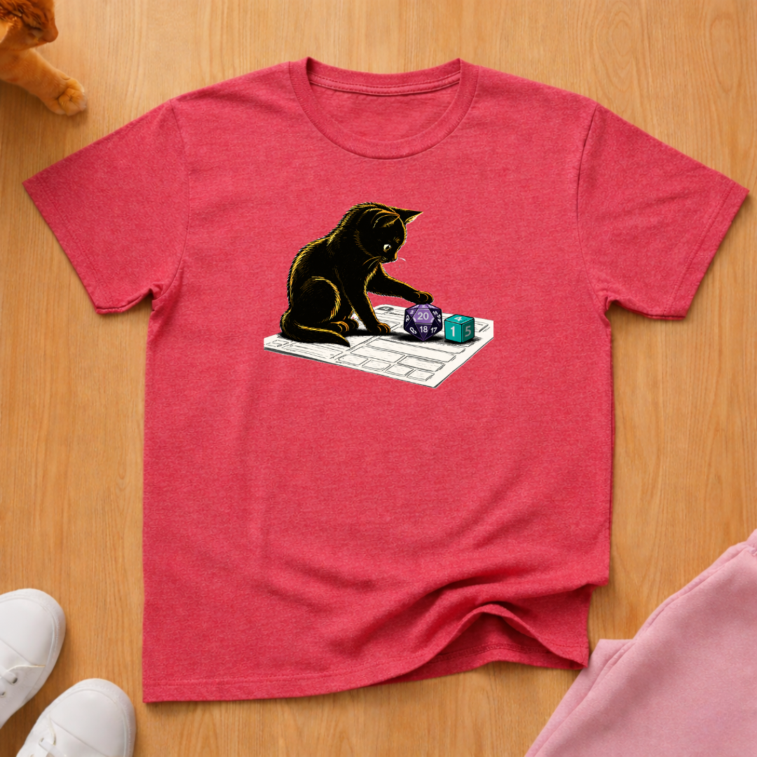 Kitten with dice T-shirt