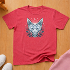 Winter floral cat T-shirt