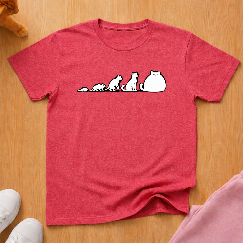 Cat evolution (White) T-shirt