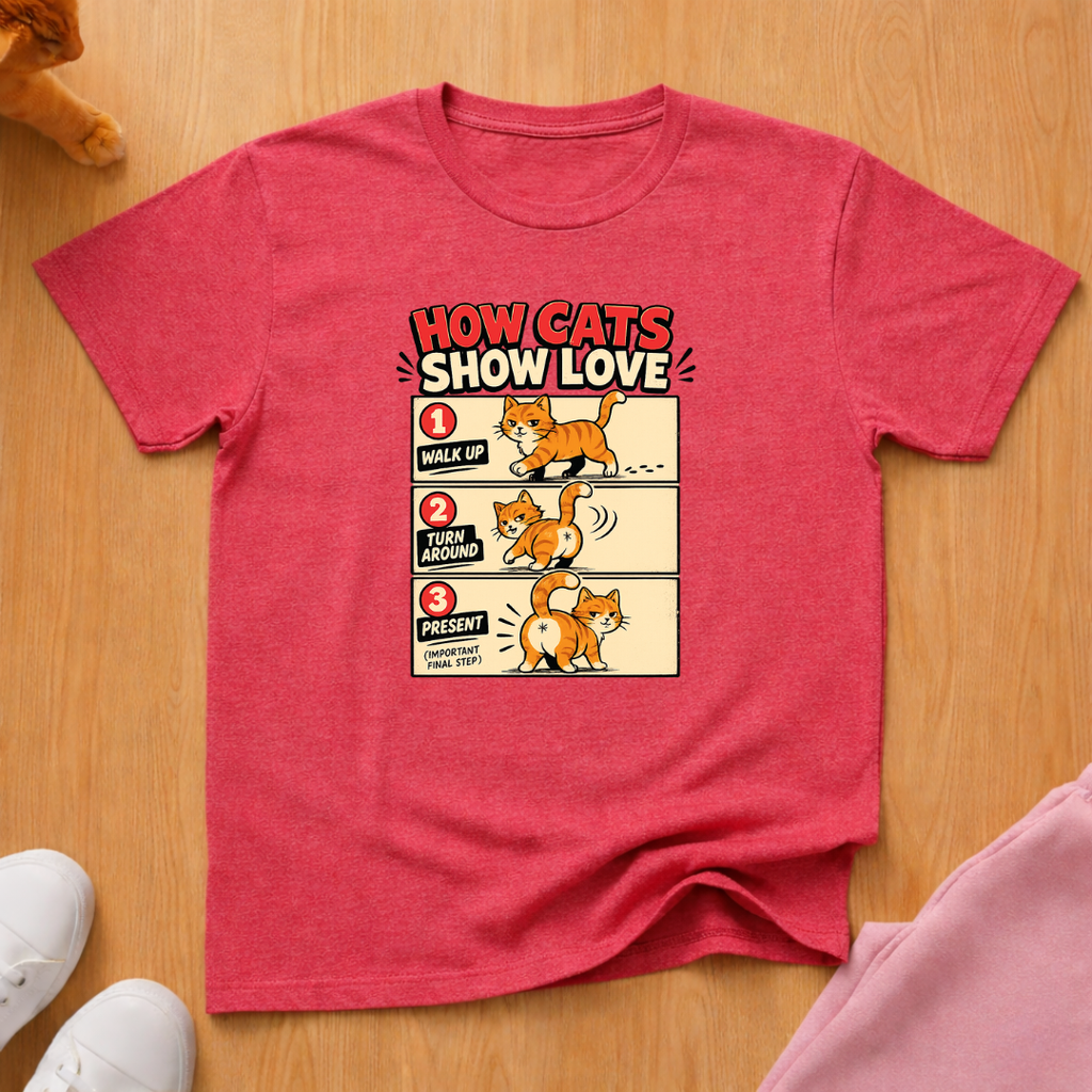 How cats show love T-shirt
