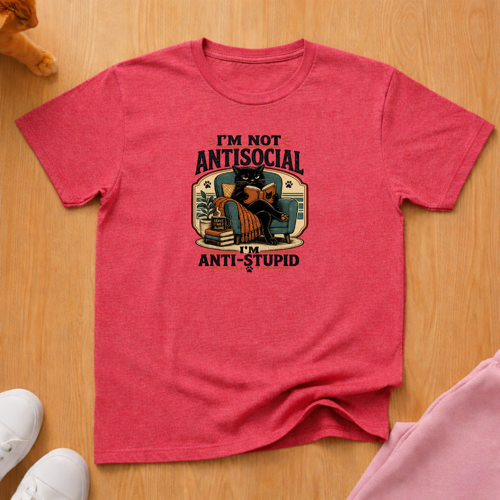 Not antisocial (dark) T-shirt
