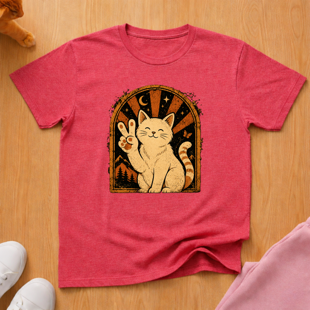 Peace cat 2 T-shirt