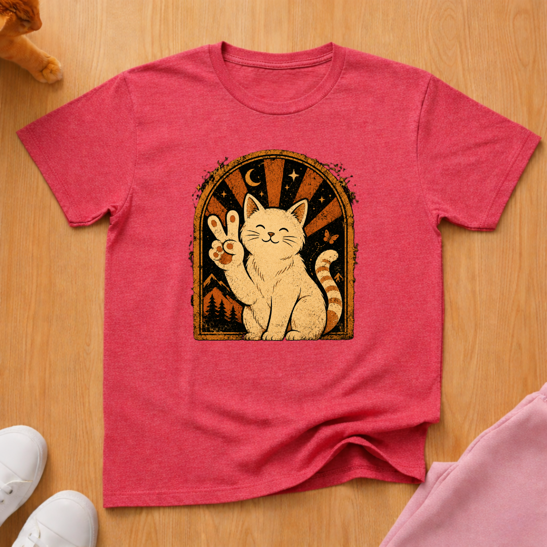 Peace cat 2 T-shirt