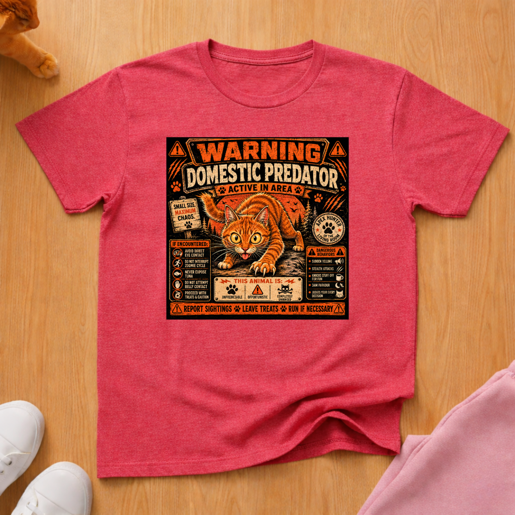 Warning domestic predator T-shirt