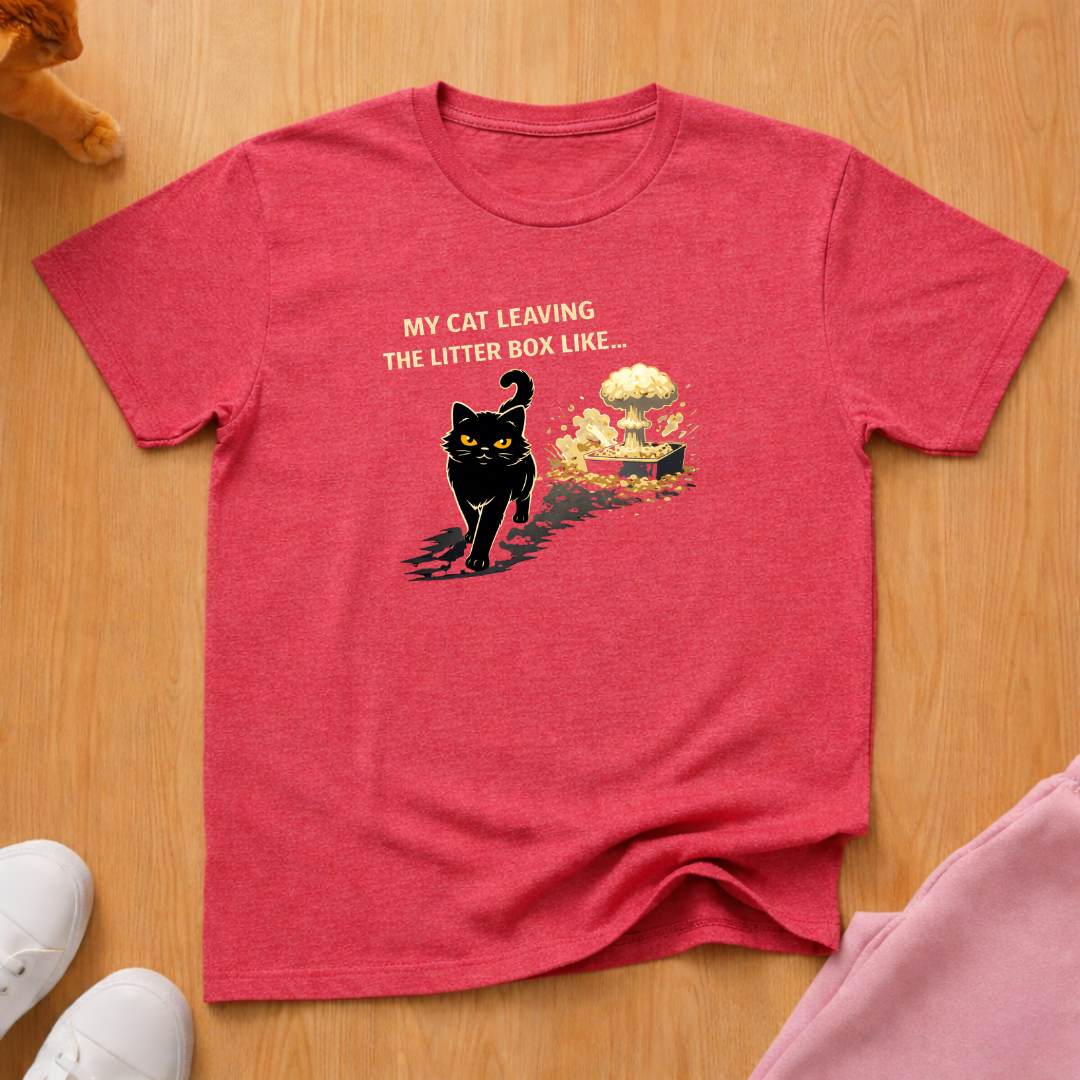 Leaving the litter box (White) T-shirt
