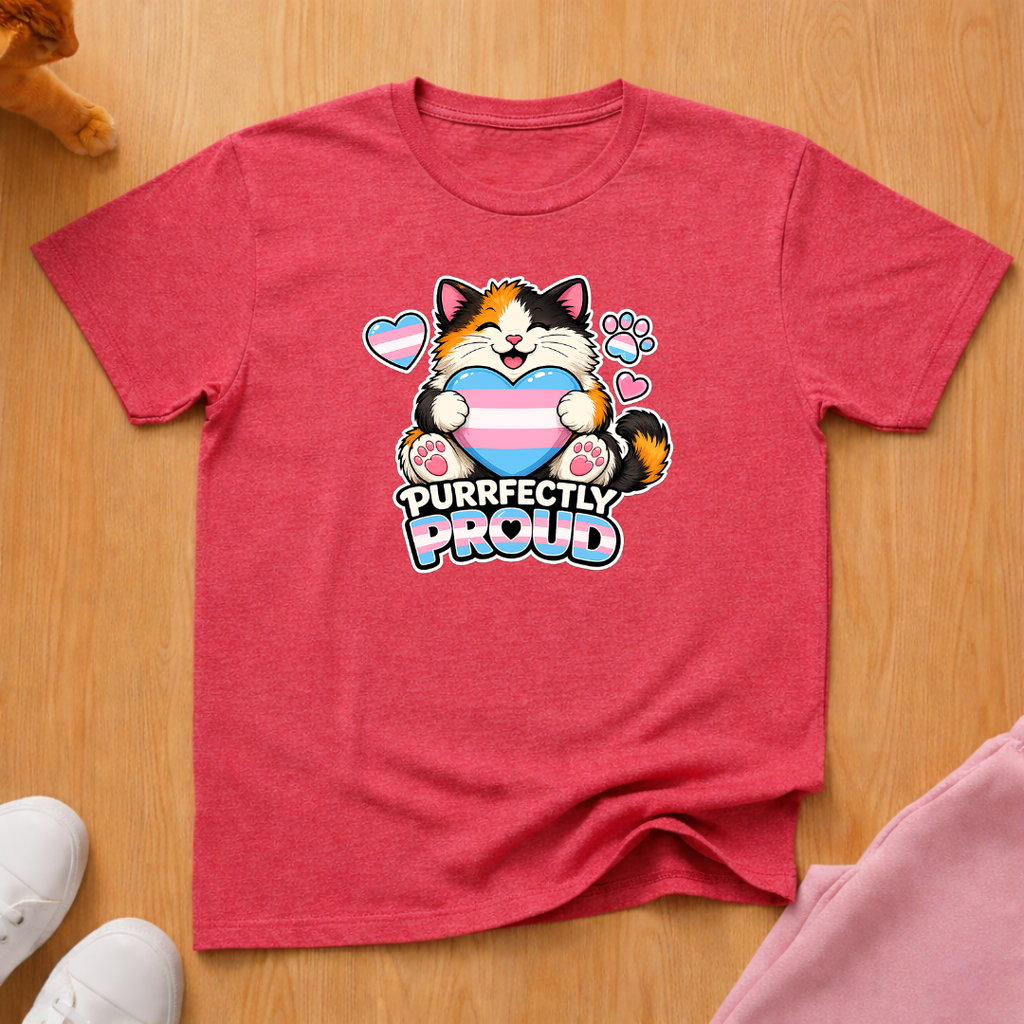 Purrfectly proud trans T-shirt