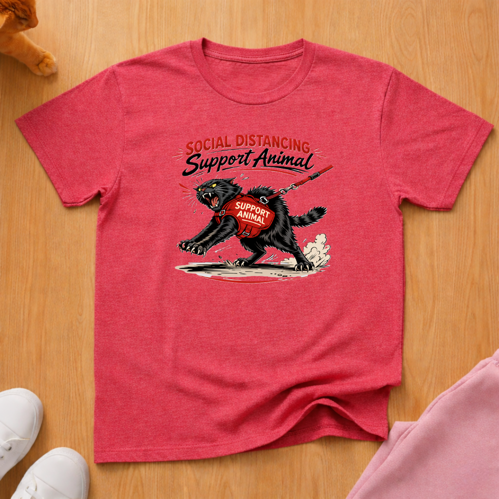 Social distancing support animal T-shirt