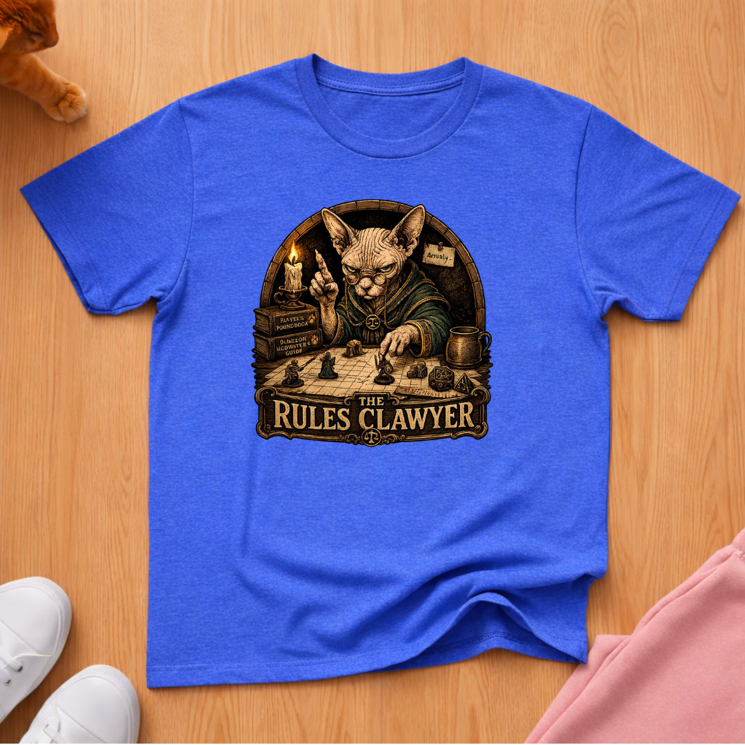 RPG player rules clawyer T-shirt