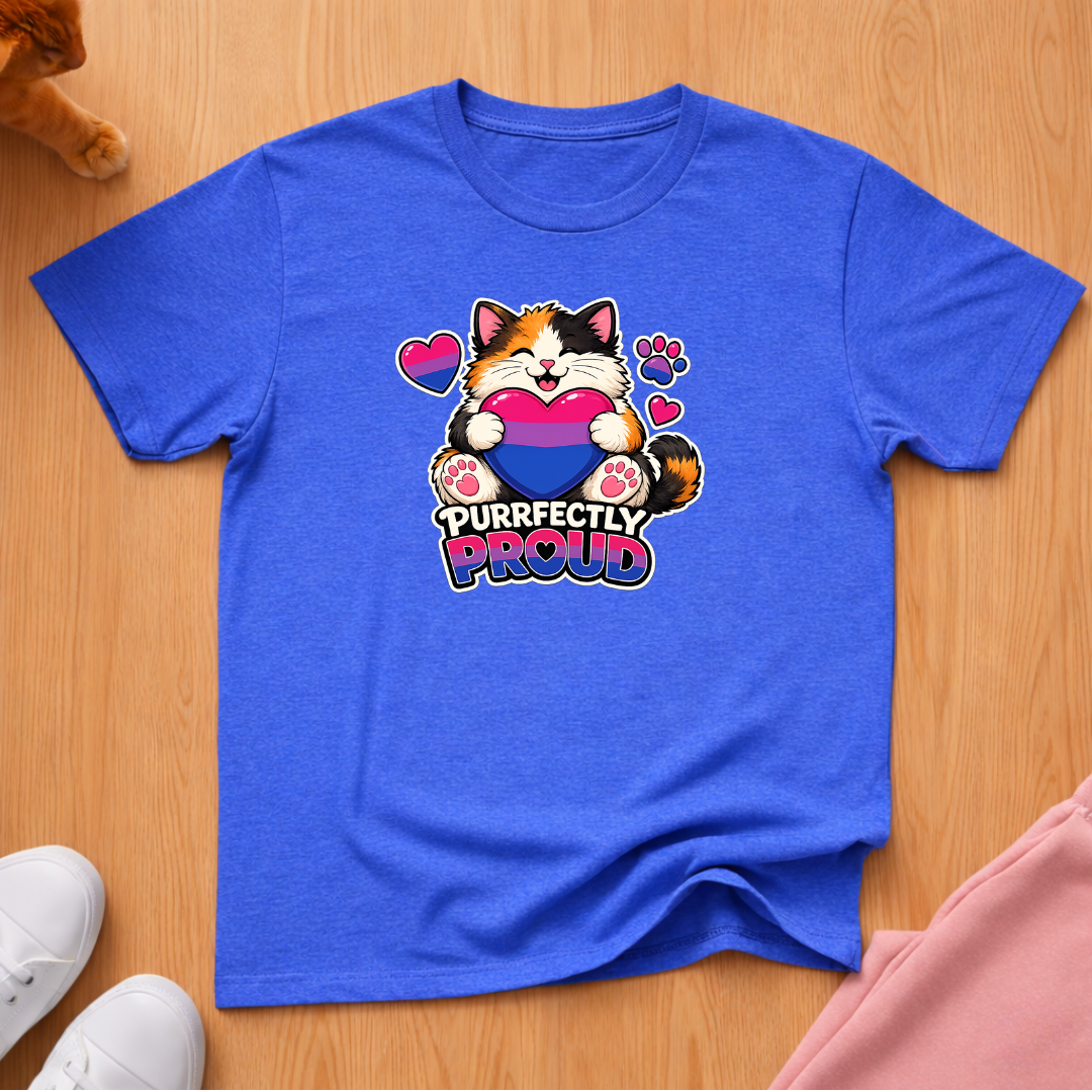 Purrfectly proud Bi T-shirt