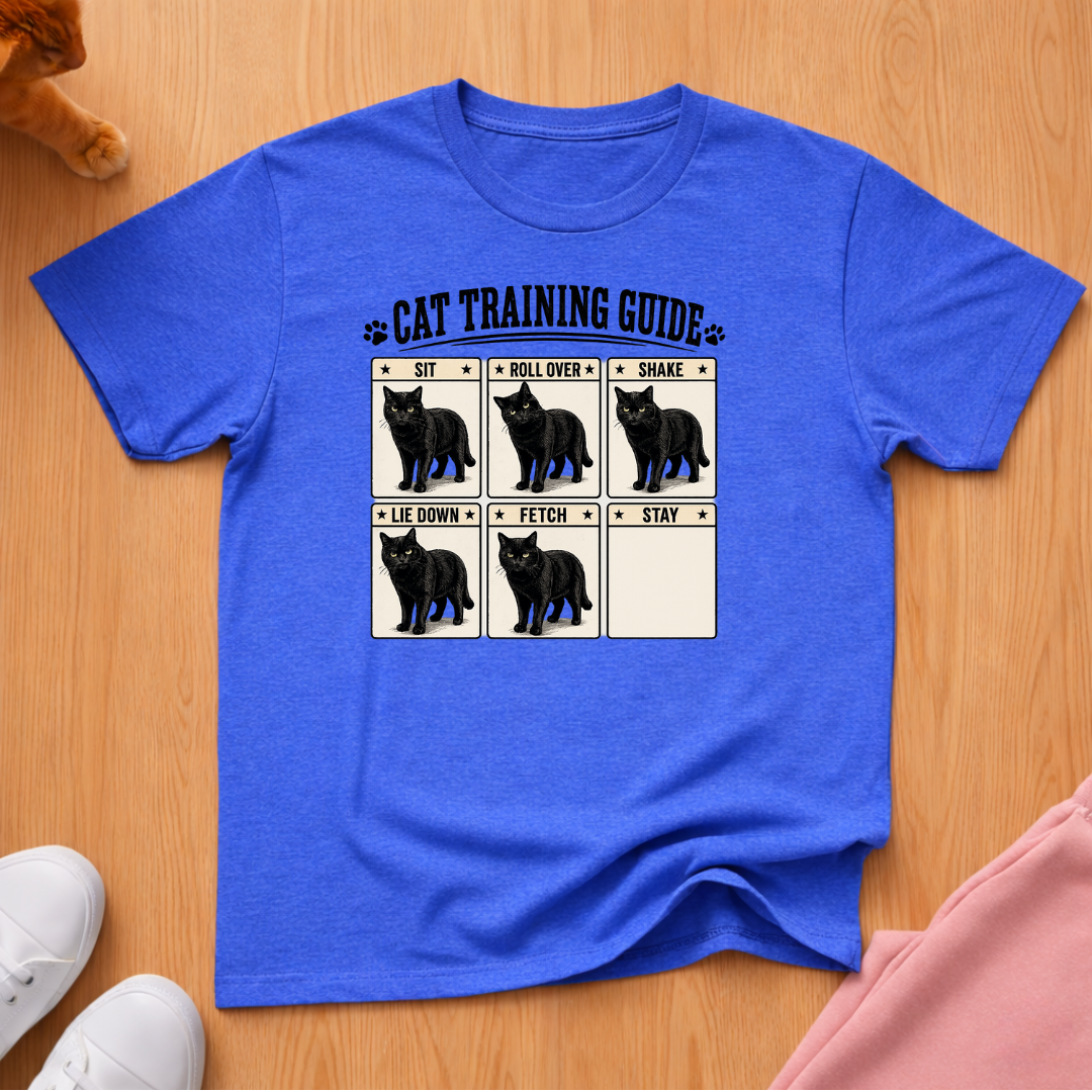 Cat training guide (dark) T-shirt