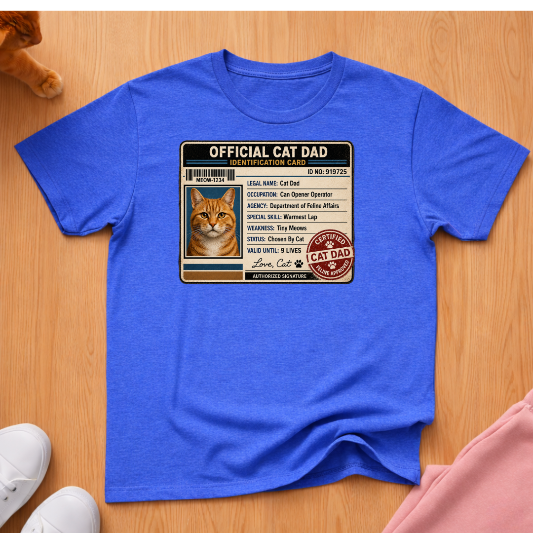 Cat dad ID T-shirt