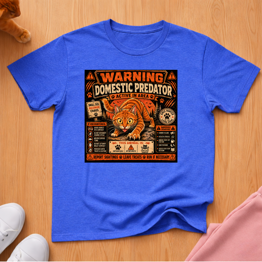 Warning domestic predator T-shirt