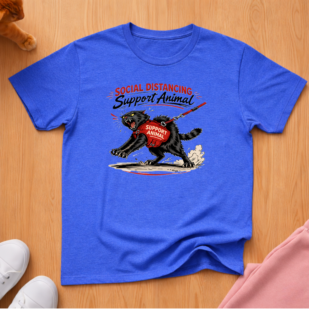 Social distancing support animal T-shirt