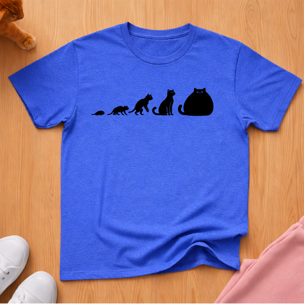 Cat evolution (Black) T-shirt