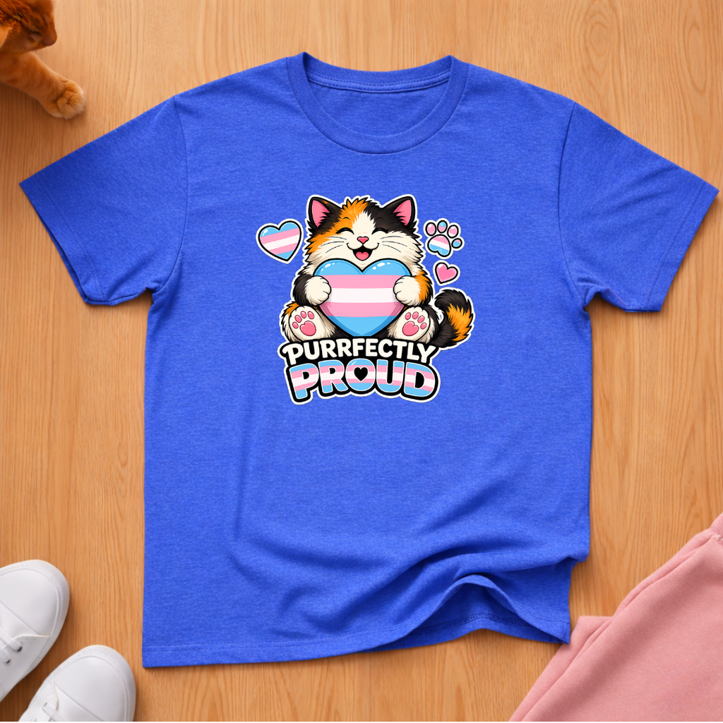 Purrfectly proud trans T-shirt