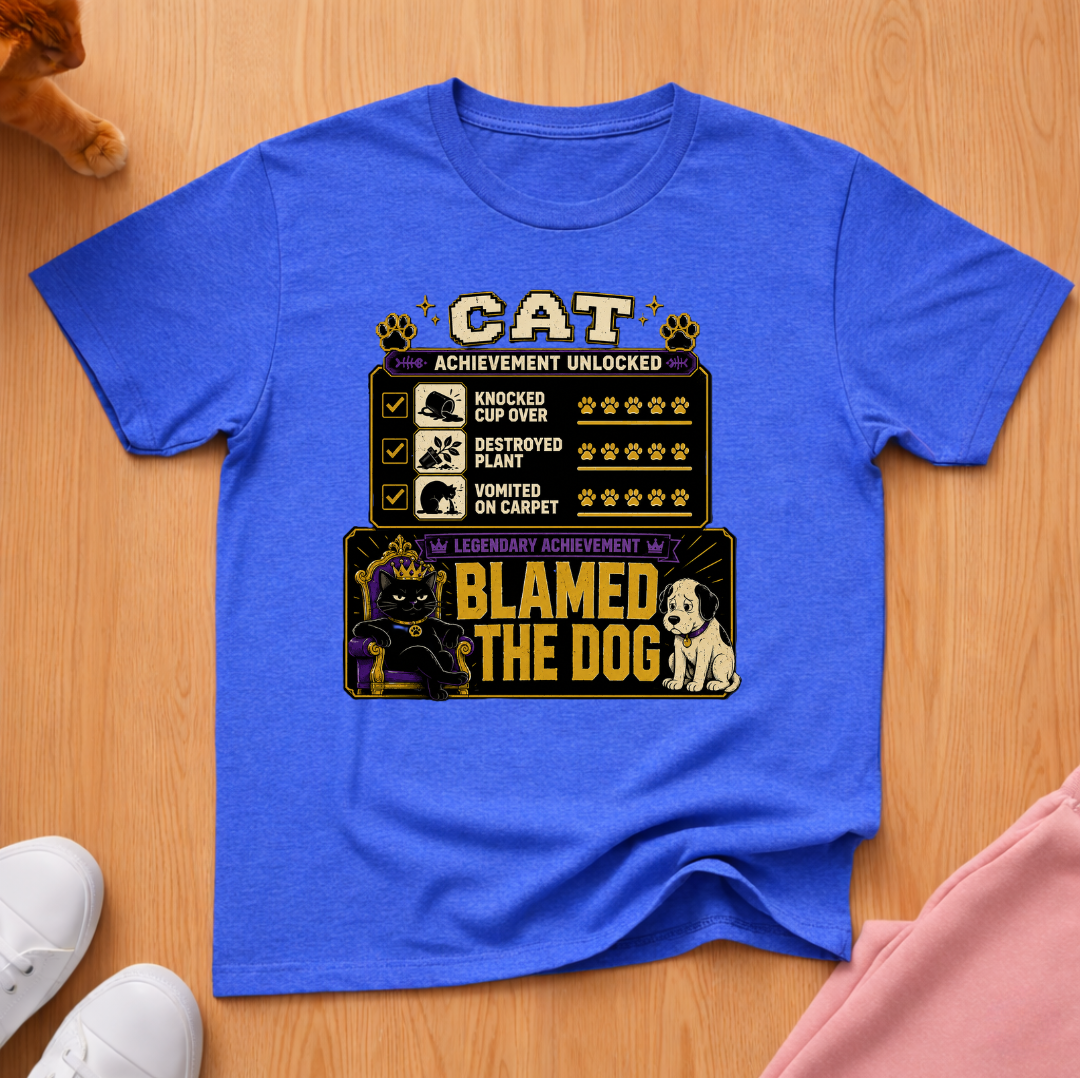 Cat achievement T-shirt
