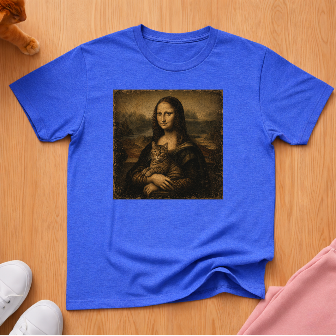 Mona Lisa Cat T-shirt