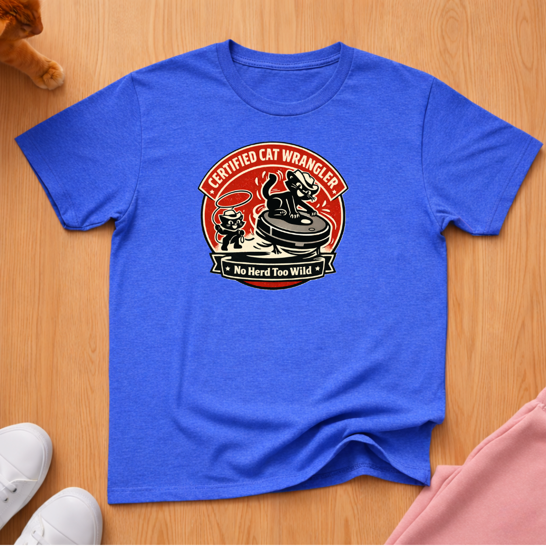 Certified cat wrangler T-shirt