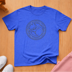 Curled cat line art cat T-shirt