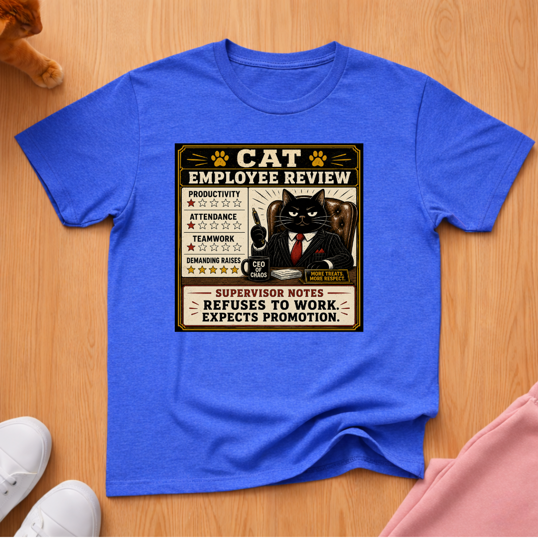 Cat employee review T-shirt