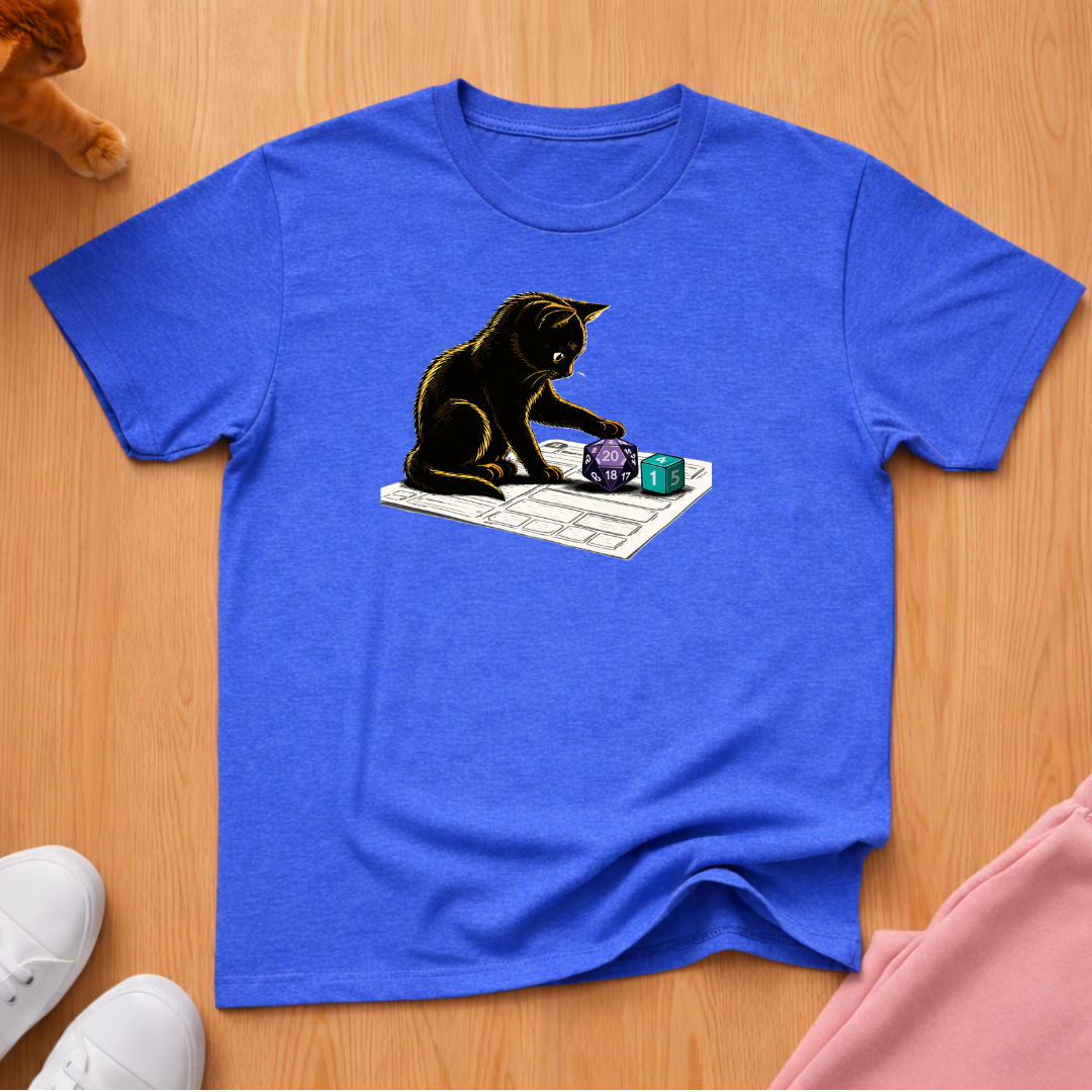 Kitten with dice T-shirt