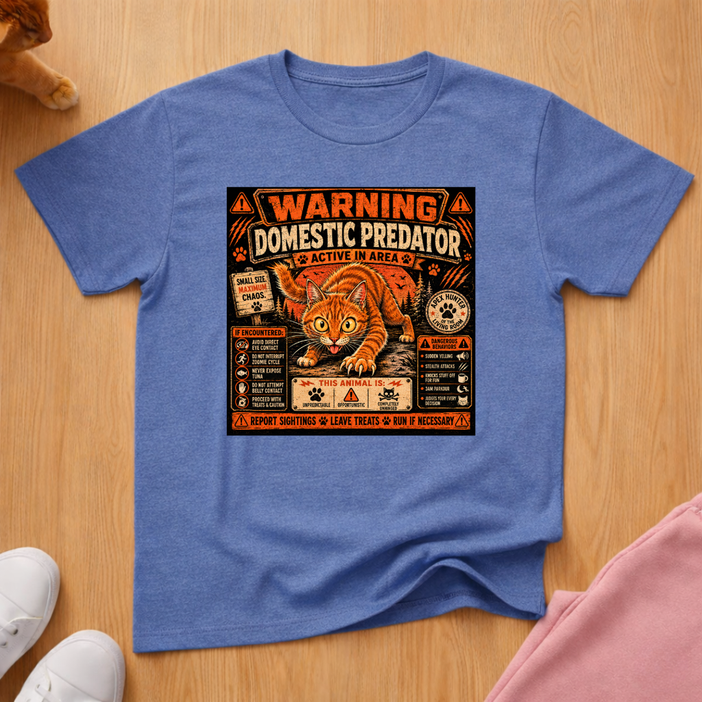 Warning domestic predator T-shirt