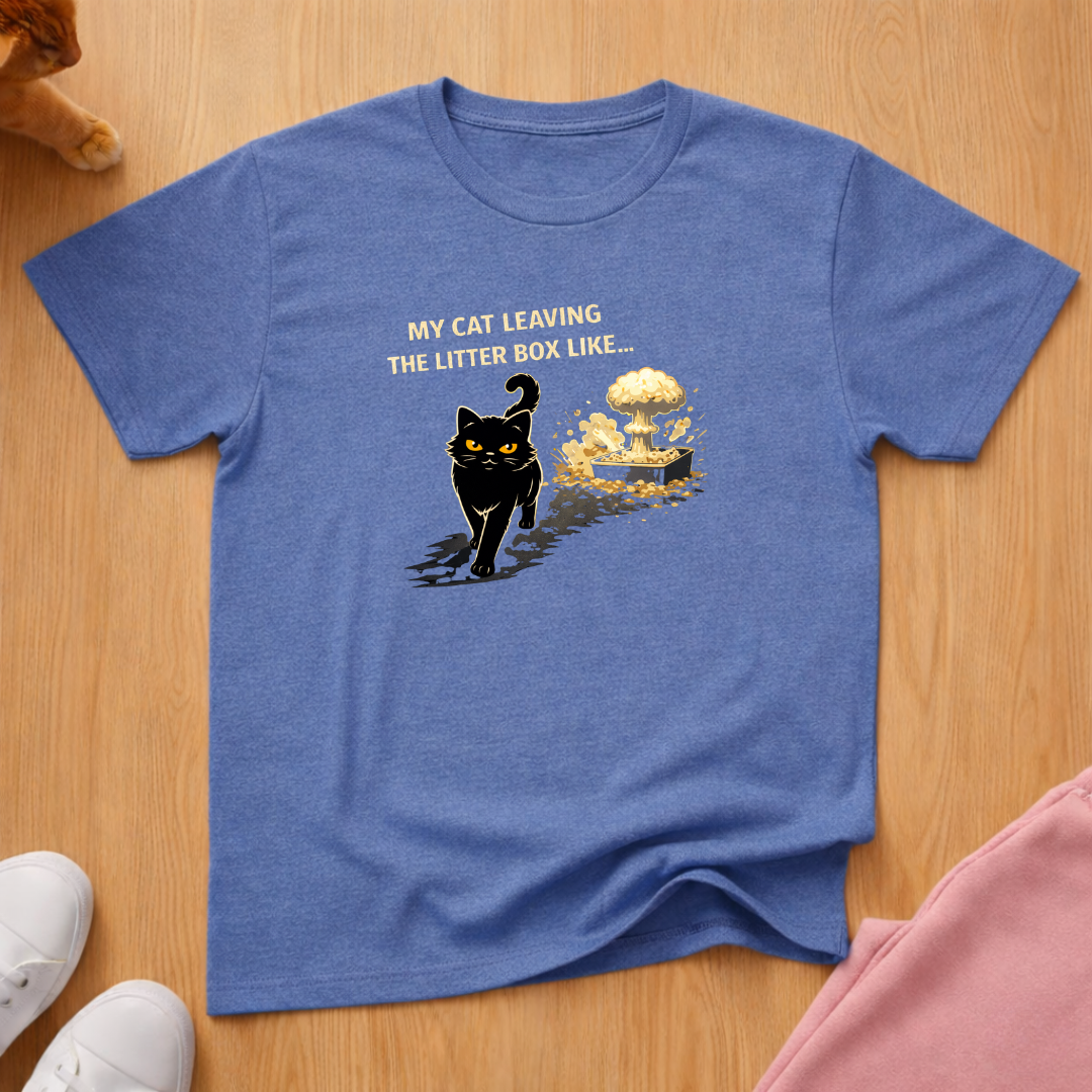 Leaving the litter box (White) T-shirt