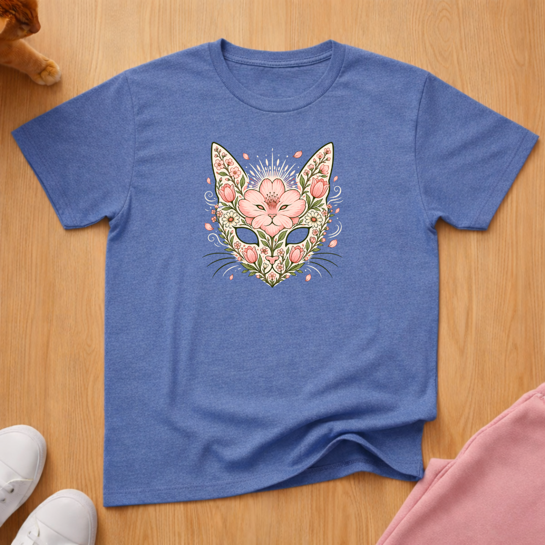 Spring floral cat T-shirt