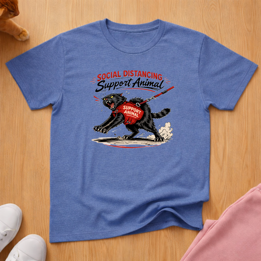 Social distancing support animal T-shirt