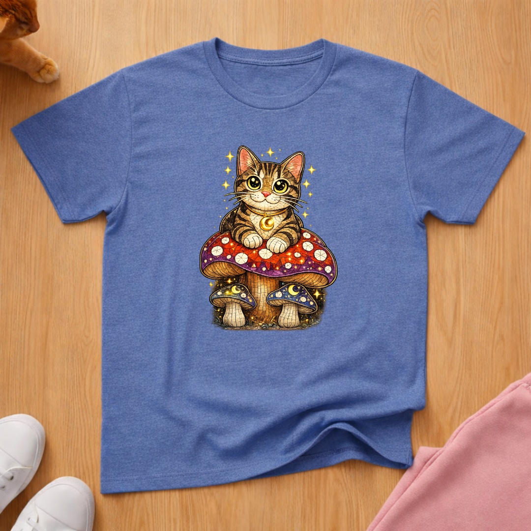 Mushroom cat T-shirt