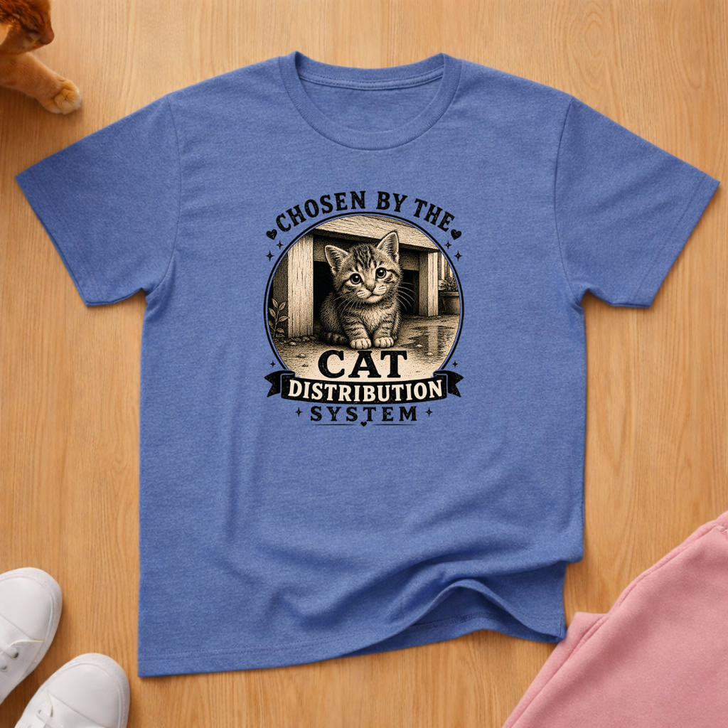 Cat distribution system (dark) T-shirt