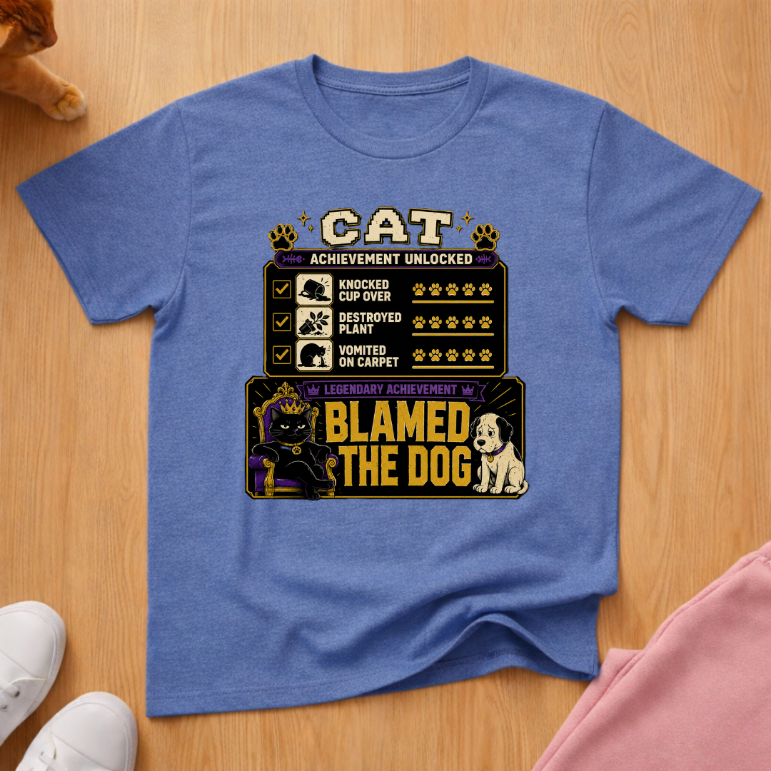 Cat achievement T-shirt