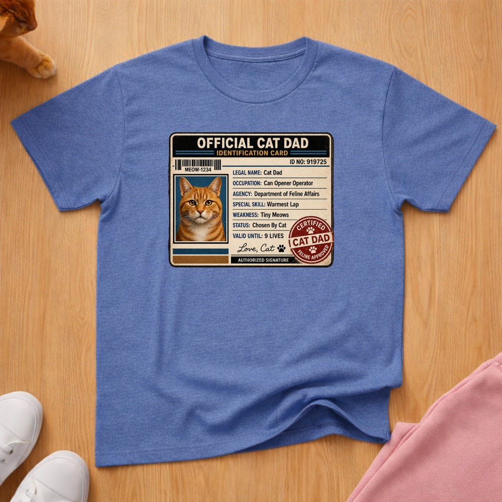 Cat dad ID T-shirt