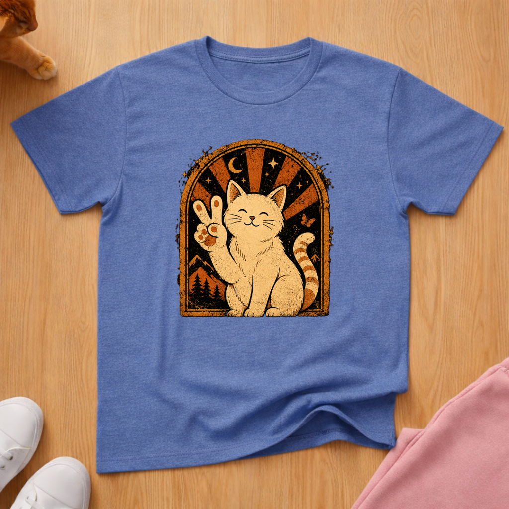Peace cat 2 T-shirt