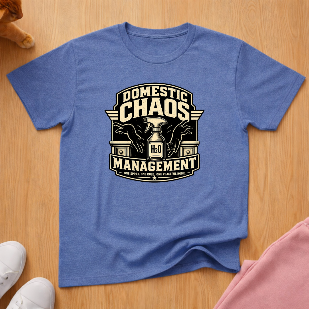Domestic chaos management T-shirt