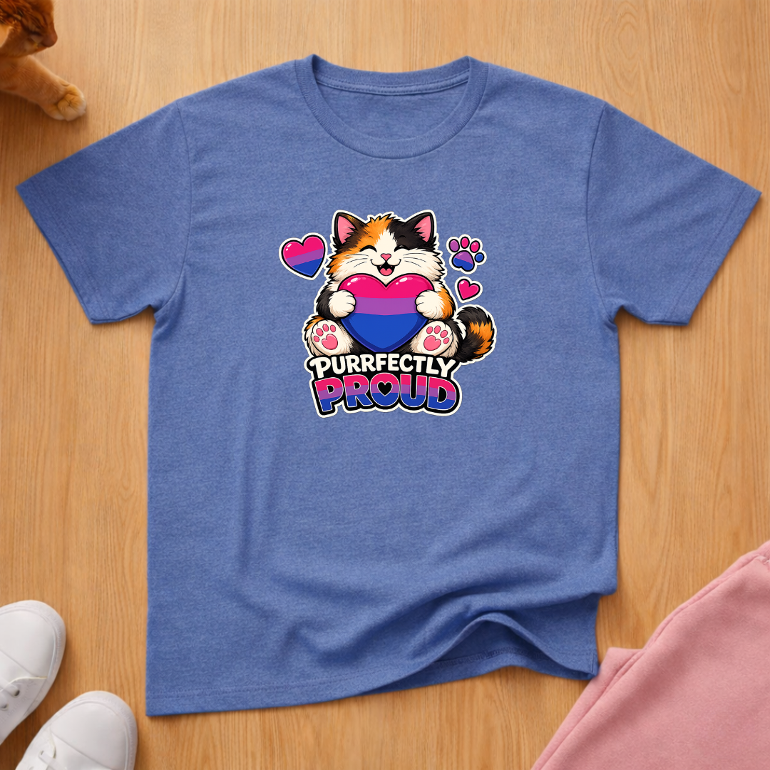 Purrfectly proud Bi T-shirt