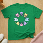 Cute cat circle cat T-shirt