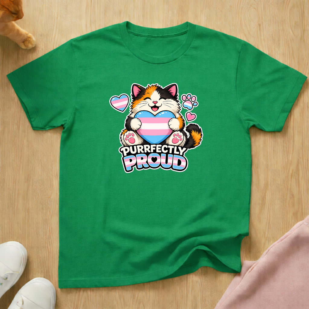 Purrfectly proud trans T-shirt