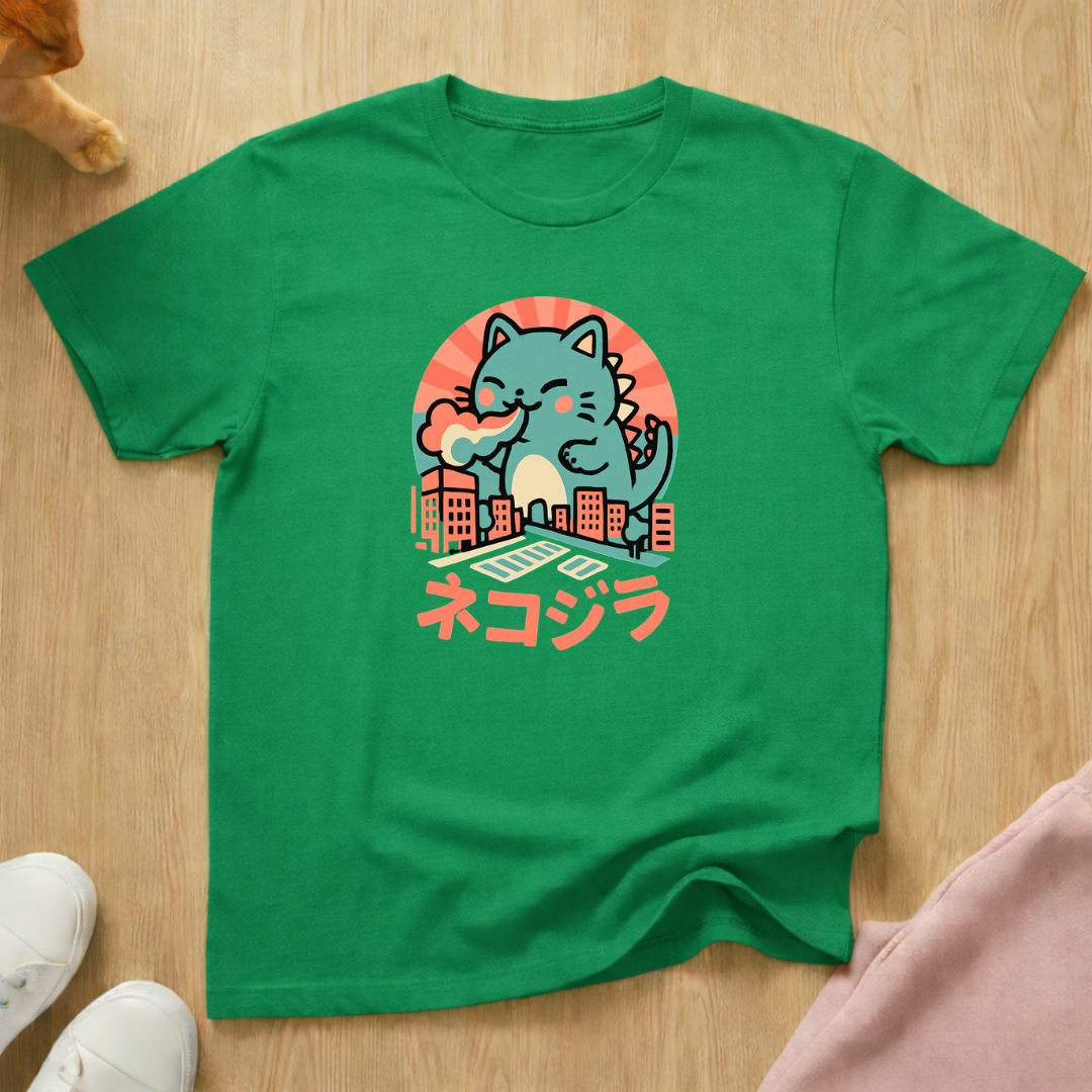 Cute Kaiju cat T-shirt