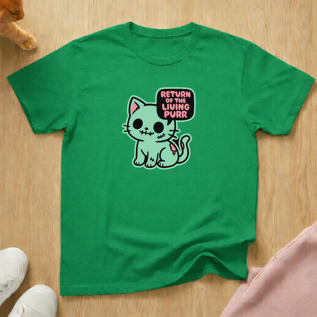 Return of the Living Purr cat T-shirt