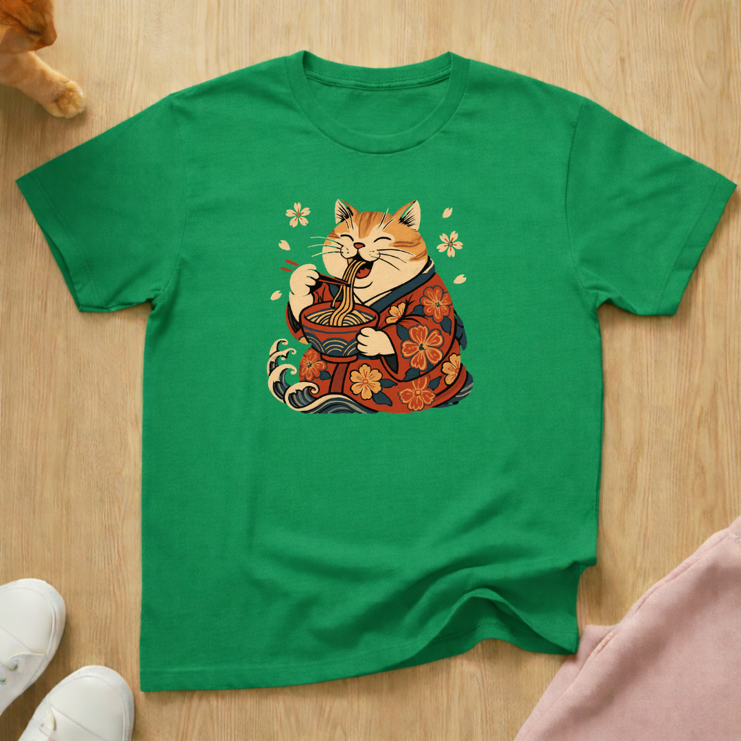 Fat Cat Ramen cat T-shirt