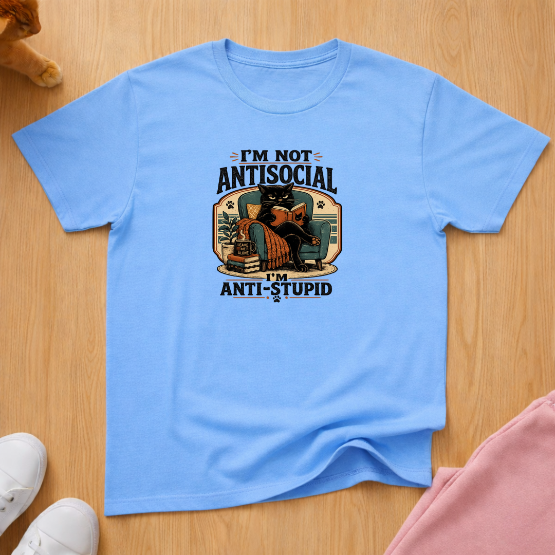 Not antisocial (dark) T-shirt