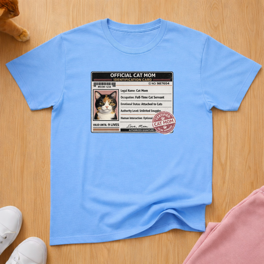 Cat mom ID T-shirt
