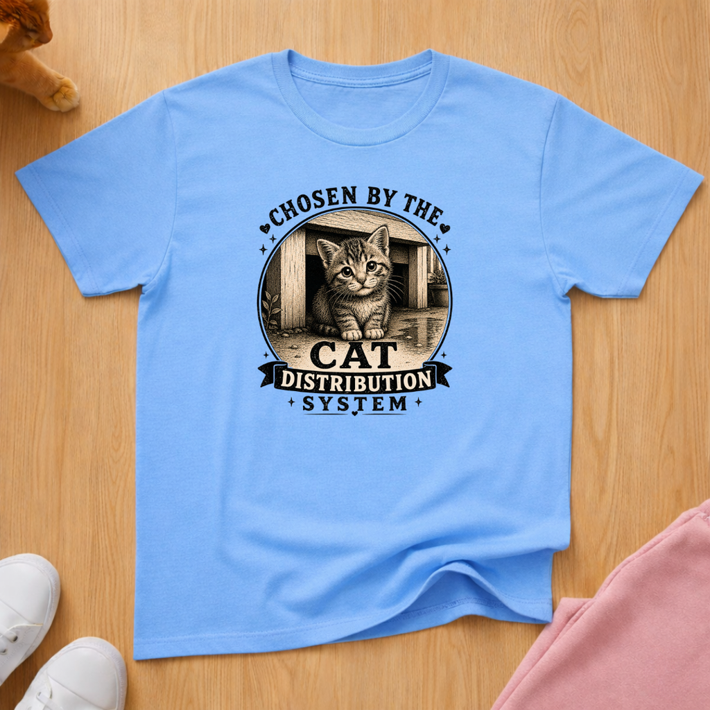 Cat distribution system (dark) T-shirt