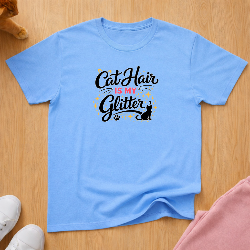 Cat hair is my glitter (light) T-shirt