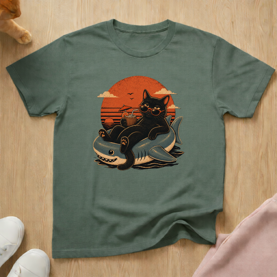 Summertime cat T-shirt